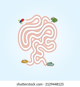Help the bird and the frog reach their homes.