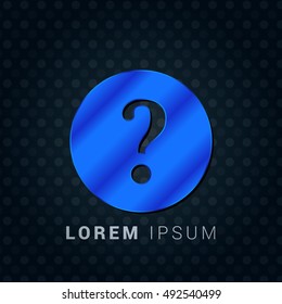 Help Blue metallic chromium precious Icon / Logo Design