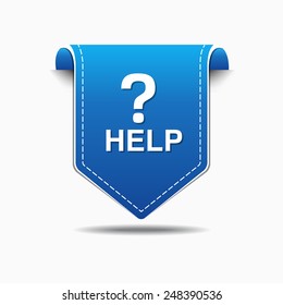Help Blue Vector Icon Design