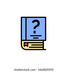 help book icon. online learning icon. perfect for application, web, logo and presentation template. icon design filled line style