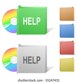 Help. Box with compact disc.
