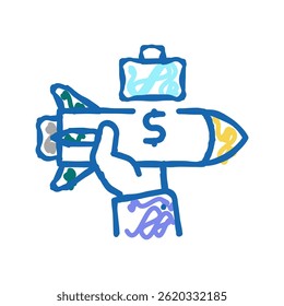 help with business basics doodle icon sketch vector. help with business basics sign. isolated symbol illustration