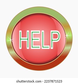 Help button icon for website button,clik,vector