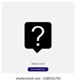Help button sign icon in trendy flat style isolated on grey background, modern symbol vector illustration for web