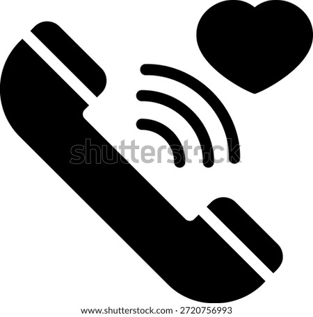 help call glyph icon illustration vector