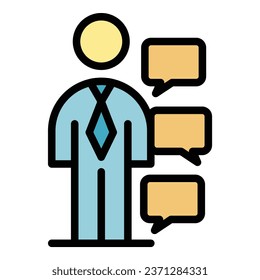Help care icon outline vector. Medical service. Work age color flat