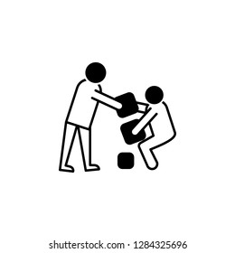 help, carry, luggage icon. Element of harmful things icon for mobile concept and web apps. Detailed help, carry, luggage icon can be used for web and mobile