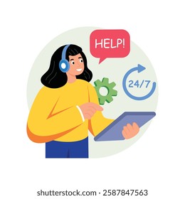 Help Center   Concepts Style illustrations. EPS 10 File stock illustration