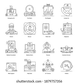 
Help Center and Customer Support Flat Icons Pack 