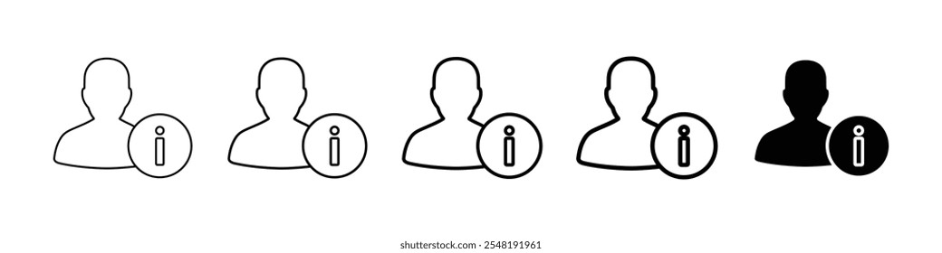 help center icon Simple thin line logo set
