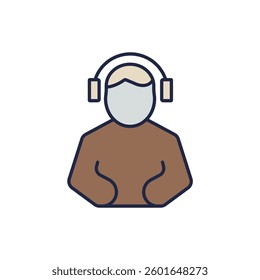help center icons isolated on White Background. Flat style design