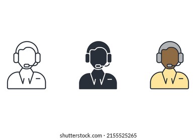 Symbol-Vektorelemente von Hilfs-Center-Symbolen für Infografiken