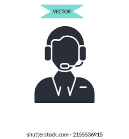 help center icons  symbol vector elements for infographic web
