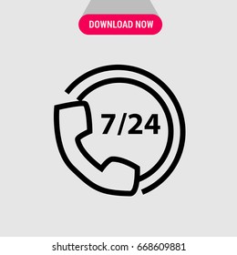 Help center vector icon, Handset of instant help symbol. Simple, modern flat vector illustration for mobile app, website or desktop app 