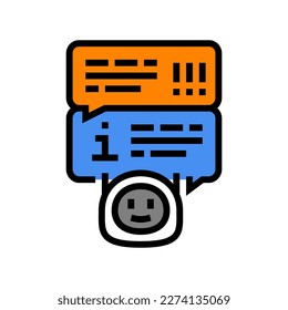 help chat bot color icon vector. help chat bot sign. isolated symbol illustration