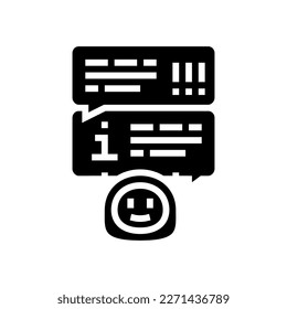 help chat bot glyph icon vector. help chat bot sign. isolated symbol illustration