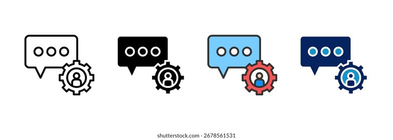 Help Chat Icon Set Multiple Style Collection