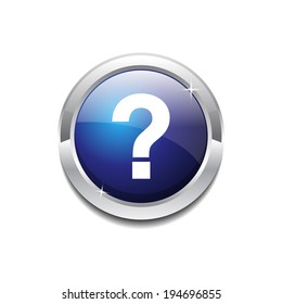 Help Circular Vector Blue Web Icon Button