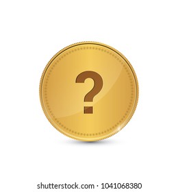 Help Circular Vector Gold Web Icon