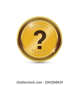 Help Circular Vector Gold Web Icon