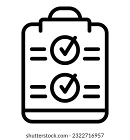 Help clipboard icon outline vector. Social review. Online customer