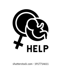 help and consultation fertilization glyph icon vector. help and consultation fertilization sign. isolated contour symbol black illustration