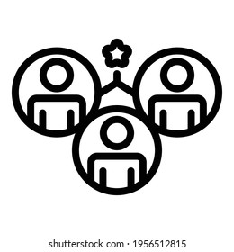 Help crew icon. Outline Help crew vector icon for web design isolated on white background