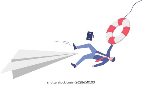 Help in crisis, life saver, rescue or business support, safe and security aid to solve problem,

