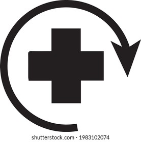 Help Cross Hospital Isolated Health Medicine Flat Icon