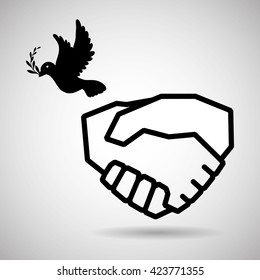 Help design. hand icon. flat illustration