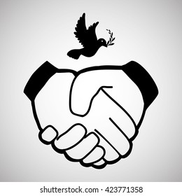 Help design. hand icon. flat illustration