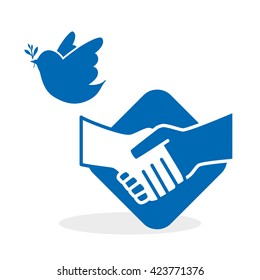 Help design. hand icon. flat illustration