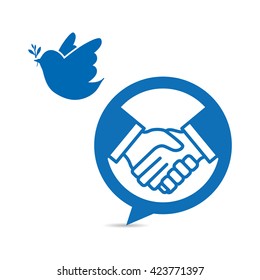 Help design. hand icon. flat illustration
