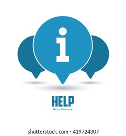 Help design. Question mark icon. Flat illustration