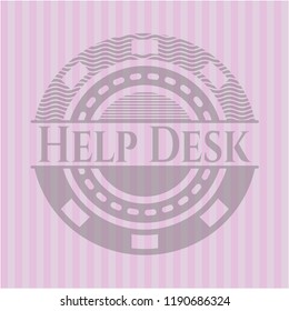Help Desk badge with pink background