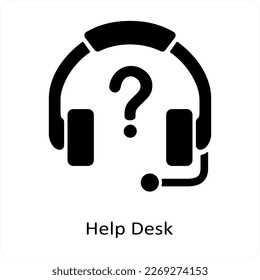 help desk and call center icon concept
