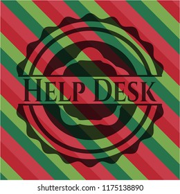 Help Desk christmas style emblem.