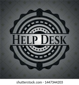 Help Desk dark icon or emblem. Vector Illustration. Detailed.