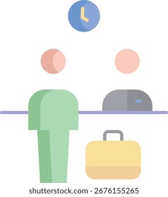 design de ícone plano do help desk