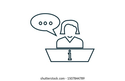Help desk icon customer service concept vector illustration.