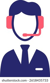 Help Desk Icon Fill Vector Illustration