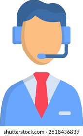 Help Desk Icon Flat Vector Illustration