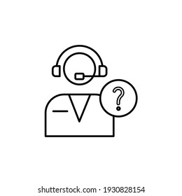 help desk icon vector illustration. business icon line style. isolated on white background