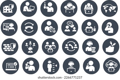 Help Desk Icons vector design clock