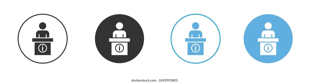 Helpdesk-Informationssymbol. Entwurfsvorlage für Grafiksymbol