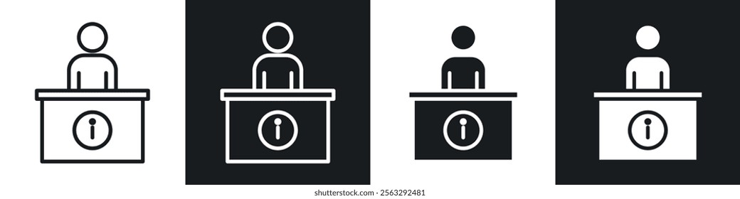 Help desk information icon pack for app and website ui designs.