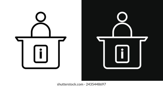 Help Desk Information Icon Set. Vector Illustration