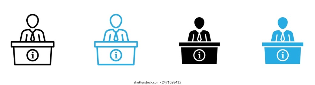 Help desk information icon vector set collection for web