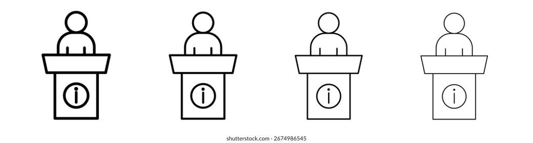 Help desk information icons. line strokes simple icons