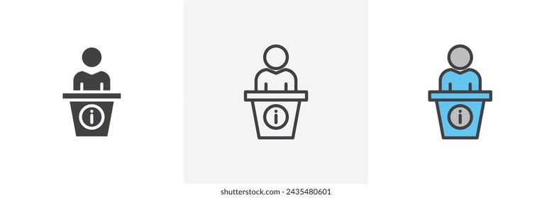 Helpdesk-Informationen Design von isolierten Symbolen. einfache Vektordarstellung